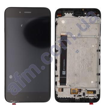 Дисплей Xiaomi Mi A1/ Mi5X чёрный + рамка