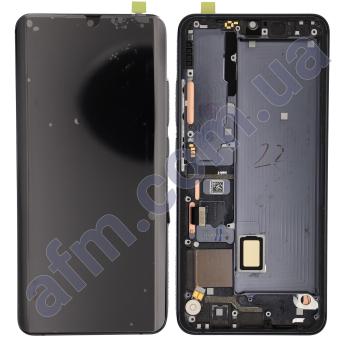 Дисплей Xiaomi Mi Note 10/ Mi Note 10 Lite/ Mi Note 10 Pro/ CC9 Pro OLED чёрный + рамка