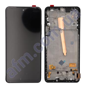 Дисплей Xiaomi Poco F3/ Mi11i/ K40 IPS чёрный + рамка