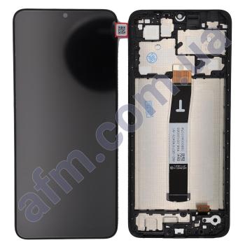 Дисплей Xiaomi Redmi 12C/ Redmi 11A/ Poco C55 чёрный + рамка
