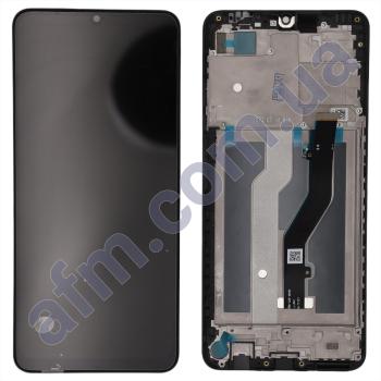 Дисплей ZTE Blade A72s чёрный + рамка