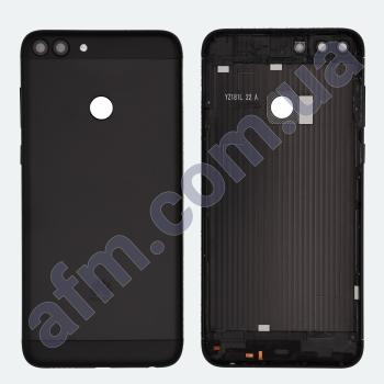 Задняя крышка Huawei P Smart (FIG-LX1/ FIG-LX2/ FIG-LX3/ FIG-LA1)/ Enjoy 7S чёрная + стекло камеры