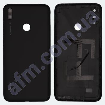Задня кришка Huawei Y7 2019 (DUB-LX1) чорна Midnight Black + Скло камери