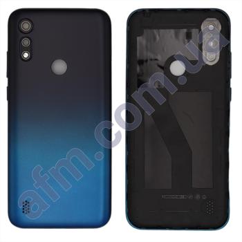 Задня кришка Motorola XT2053 Moto E6s Peacock Blue синя + Скло камери!