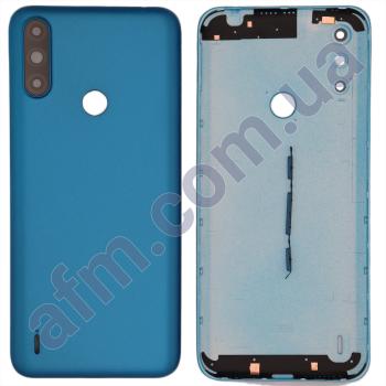 Задня кришка Motorola XT2097 Moto E7 Power/ Moto E7i Power Tahiti Blue синя + Скло камери