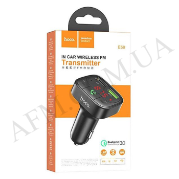 FM модулятор Hoco E59 QC3.0 чорний