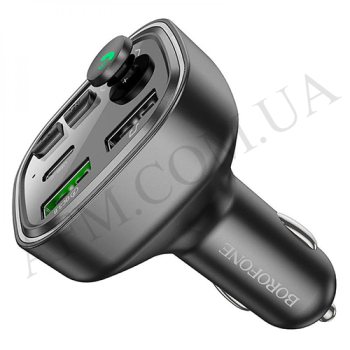 FM модулятор Borofone BC48 2USB/ Type-C + MicroSD QC3.0 18W чёрный