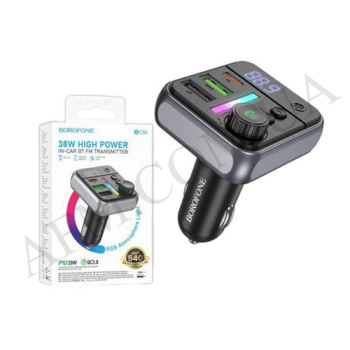 FM модулятор Borofone BC50 PD20W + QC3.0 чорний