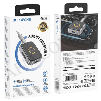 FM модулятор Borofone BC55 3.5 AUX чорний