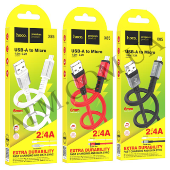 USB кабель Hoco X85 Micro USB (1000mm) білий