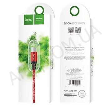 USB кабель Hoco X14 Times Micro USB (2000mm) красно-чорний