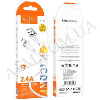 USB кабель Hoco X109 Micro USB (1000mm) белый