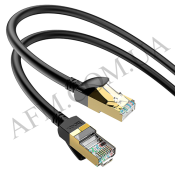 Кабель интернет LAN (RJ45) Hoco US02 (1GB=128M/ s 3м) чёрный