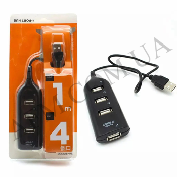 USB HUB на 4 USB порта 2.0 (F) чёрный