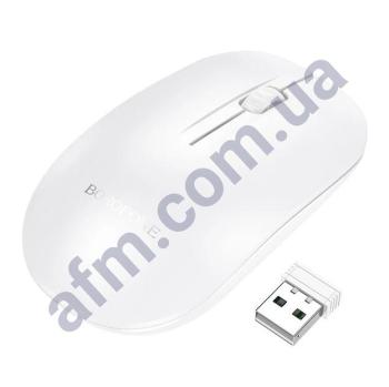 Мишка для комп'ютера бездротова Borofone BG14 Planet біла