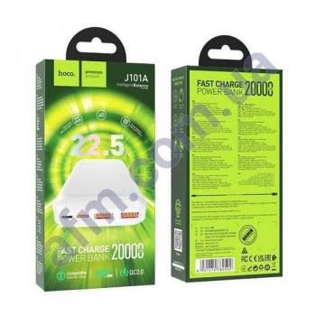 Зовнішній акумулятор (Power Bank) Hoco J101A 22.5W (20000 mAh) білий