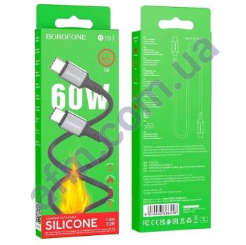 USB кабель Borofone BX83 Type-C - Type-C PD 60W чорний
