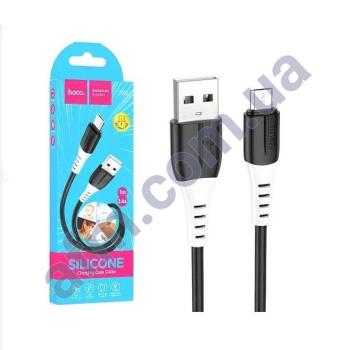 USB кабель Hoco X82 silicone Micro USB (1000mm) чорний