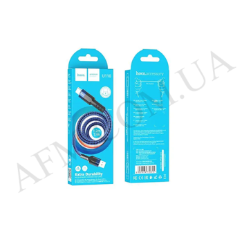 USB кабель Hoco U110 Type-C (1200mm) синій