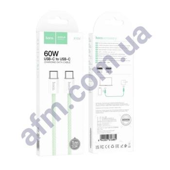 USB кабель Hoco X104 Type-C на Type-C 60W (1000mm) зелений