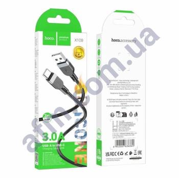 USB кабель Hoco X109 Type-C 3A (3000mm) чорний