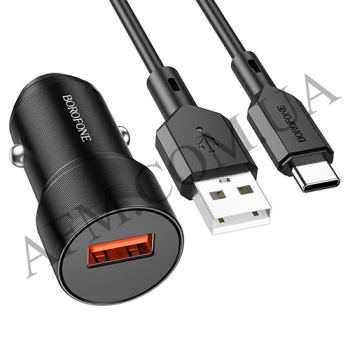 АЗУ блок Borofone BZ19 (2USB/ 2.4A) + кабель Type-C чёрный