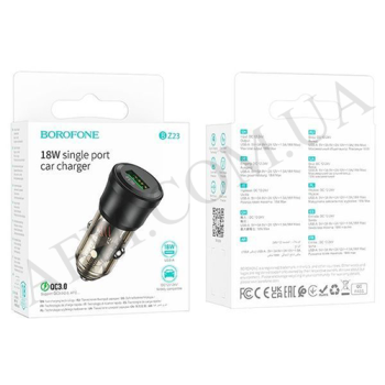 АЗУ блок Borofone BZ23 QC3.0 18W (1USB) чёрный