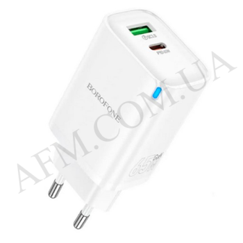 СЗУ блок Borofone BA87A PD65W+QC3.0 білий