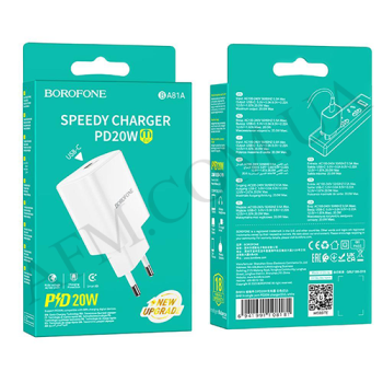 СЗУ блок Borofone BA81A PD20W Type-C білий