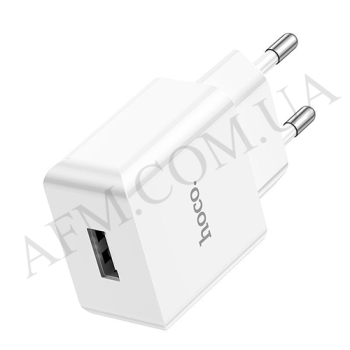 СЗУ блок Hoco C106A (1USB/ 2.1A) белый