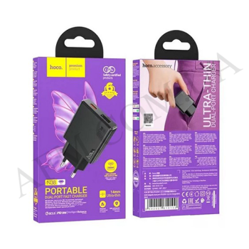 СЗУ блок Hoco N38 PD20W+QC3.0 (USB/ Type-C) чорний