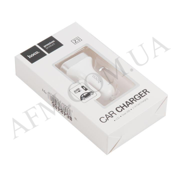 АЗУ блок Hoco Z23 (2USB/ 2.4A) белый
