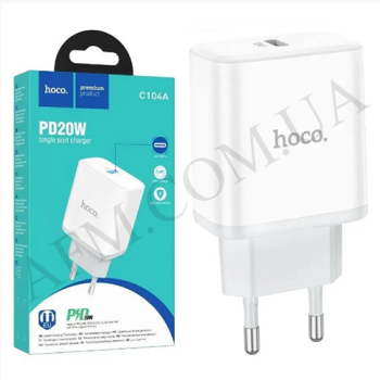 СЗУ блок Hoco C104A PD20W белый