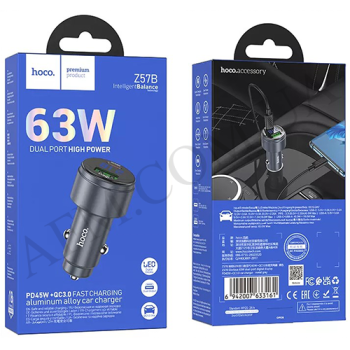 АЗП блок Hoco Z57B PD45W+QC3.0 сірий