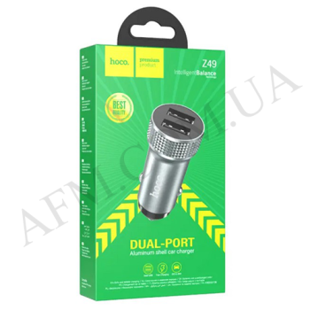 АЗУ блок Hoco Z49 (2USB) 5V/ 2.4A серый
