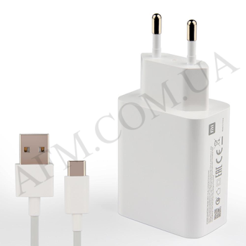 СЗУ блок Xiaomi 27W белый + кабель Type-C