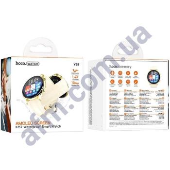 Смарт-часы Hoco Y38 Amoled золоті