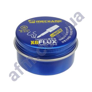 Флюс на основі канифоли Mechanic X6 20гр (высокоактивный,  безотмывочный,  прозорий)