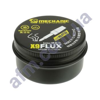 Флюс на основі канифоли Mechanic X9 20гр (высокоактивный,  безотмывочный,  янтарный)