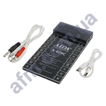 Плата активації та зарядки акумуляторів AIDA A-609C з цифр.инд.(18 шт Android: Type-C/ USB-A/ БП)