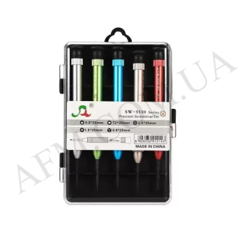 Набор отверток SW-5530 (отвёртки *0.8/ T2/ пенталоб 2.5/ крест 1.5/ Y 0.6)*