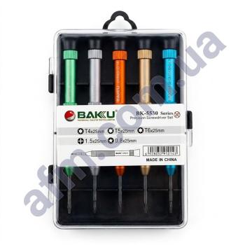 Набір викруток Baku BK-5530 (отвёртки:T4, T5, T6+1.5, *0.8)