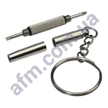 Брелок-отвёртка 3 в 1 (+1.2/ -1.5/ hexagon M2.5) для ремонта очков,  телефонов и другой мелкой техн