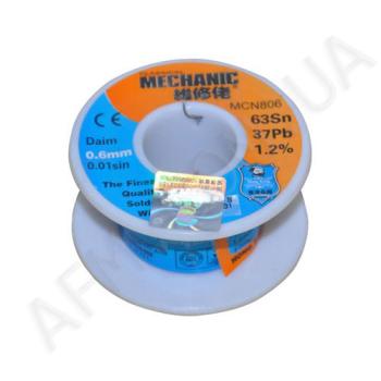 Припой проволочный Mechanic HX-T100 0, 6 мм, 55 гр, Sn 63% , Pb 37%