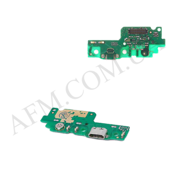 Шлейф Huawei Y6 II (CAM-L21) с разъёмом зарядки, с микрофоном, плата зарядки