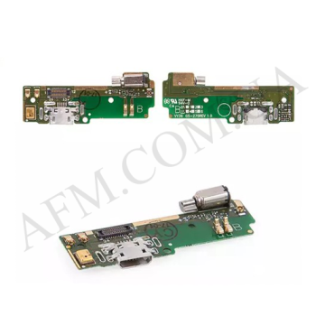Шлейф Sony F3111 Xperia XA/ F3112/ F3113/ F3115/ F3116 з роз'ємом зарядки, з микрофоном, вібро