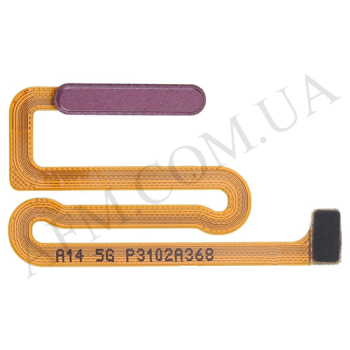 Шлейф Samsung A146B Galaxy A14 5G з кнопкою включения, Touch ID червоний