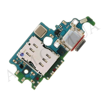 Шлейф Samsung G991 Galaxy S21 5G с разъёмом зарядки, Sim-карты, с микрофоном