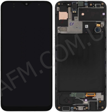 Дисплей Samsung A307F Galaxy A30s OLED чорний + рамка