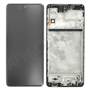 Дисплей Samsung сервісний M515 M51 2020 чорний + рамка GH82-23568A